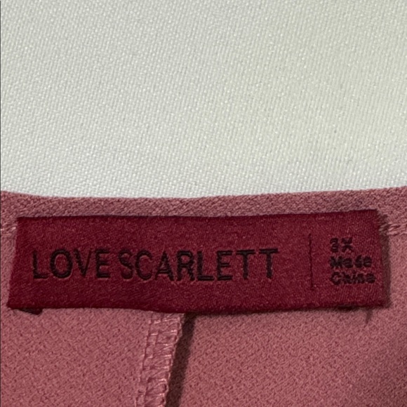 NWOT Love Scarlet mauve cap sleeve top. Size 3X - Picture 4 of 6